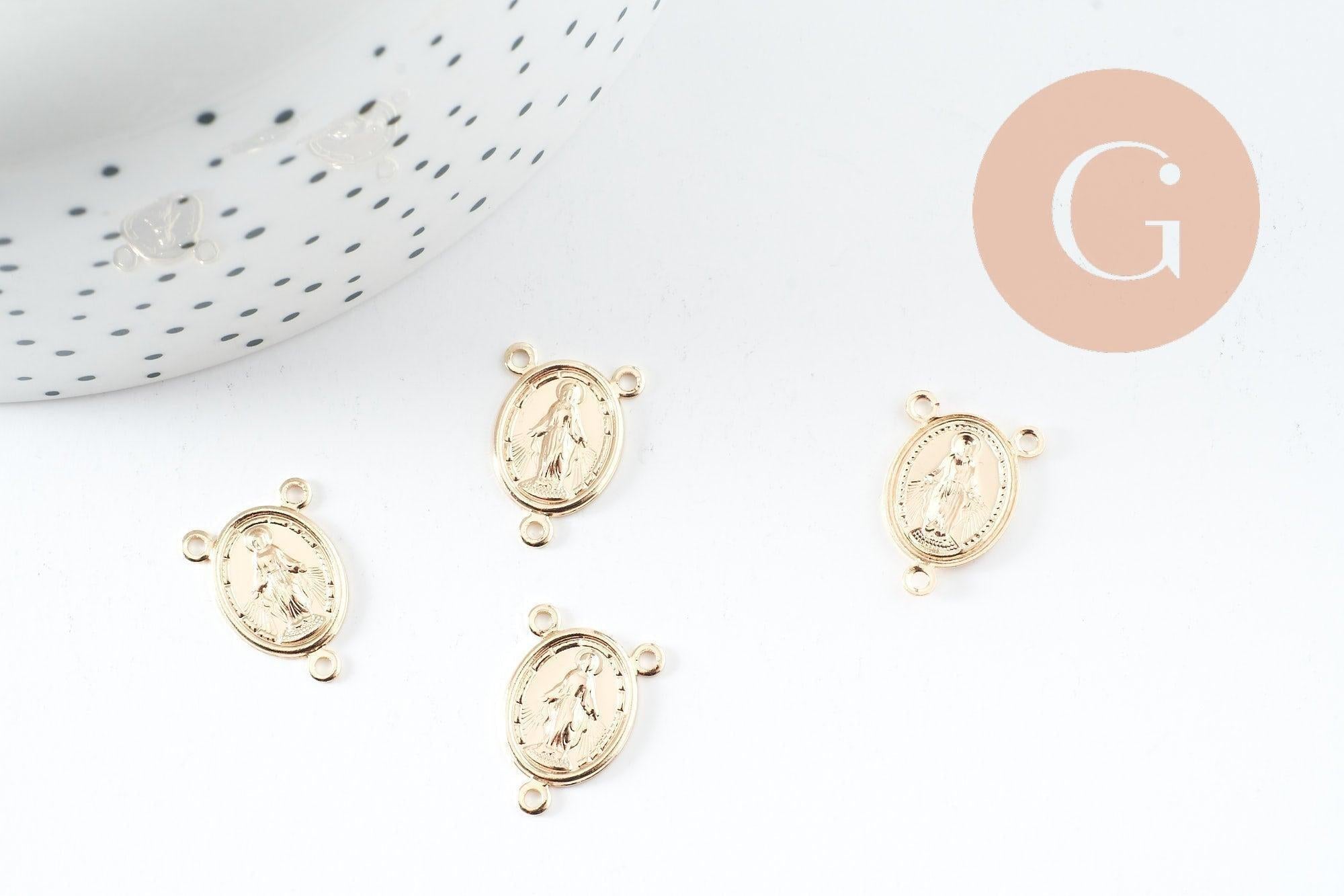 Gingerlily Pendentifs G10042 connecteur Vierge Marie or 17mm x5