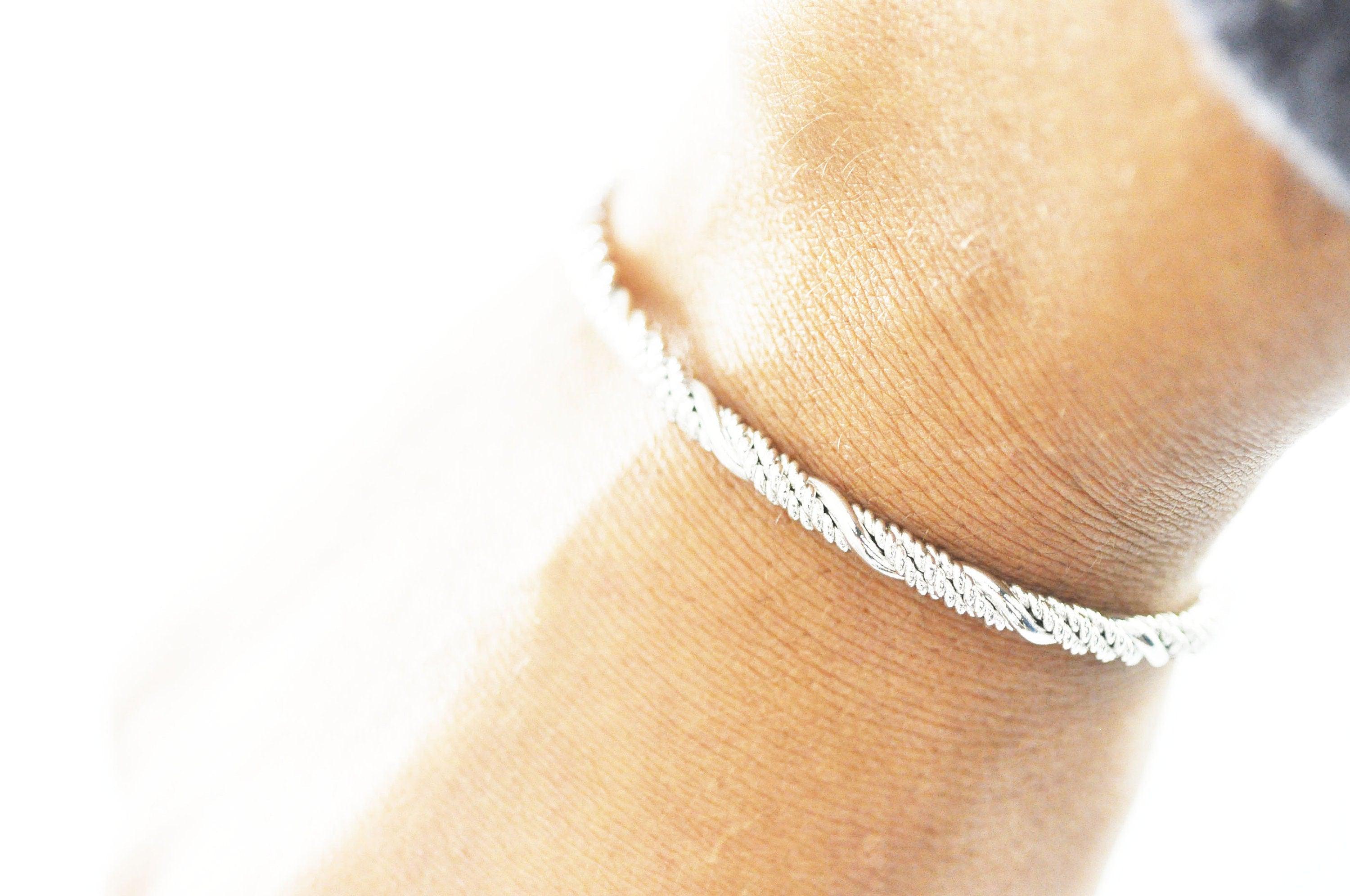 Gingerlily bracelet jonc réglable G2586 or blanc tressé