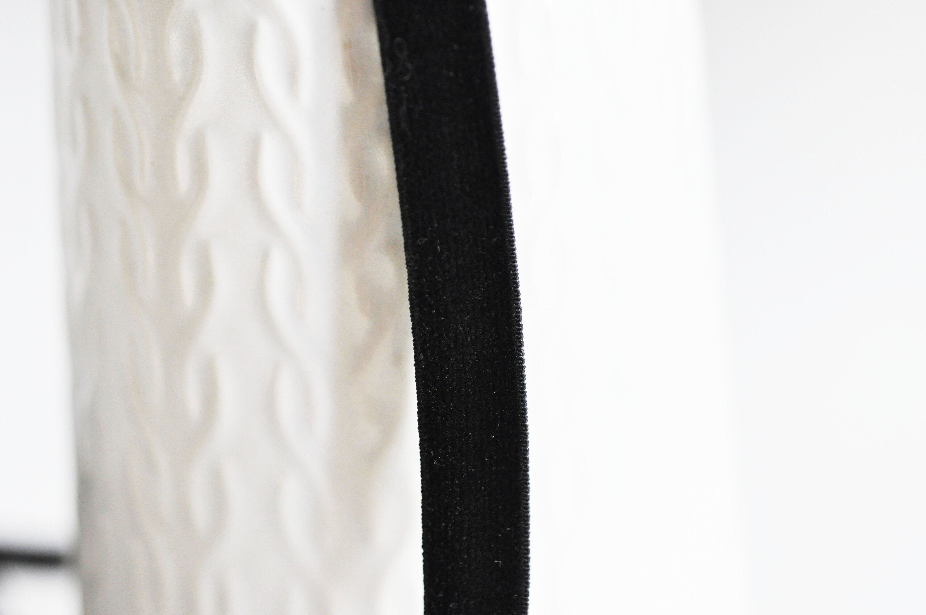 Gingerlily ruban élastique velours noir 10mm 1 mètre