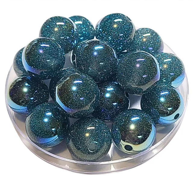 ARTSHOP 300 Glitter AB boules 20 mm turquoise x10