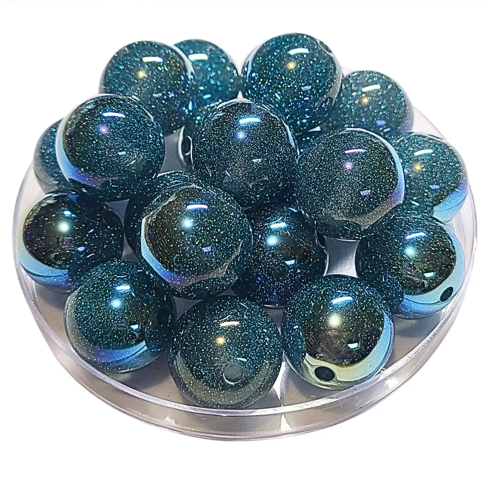 ARTSHOP 300 Glitter AB boules 20 mm turquoise x10