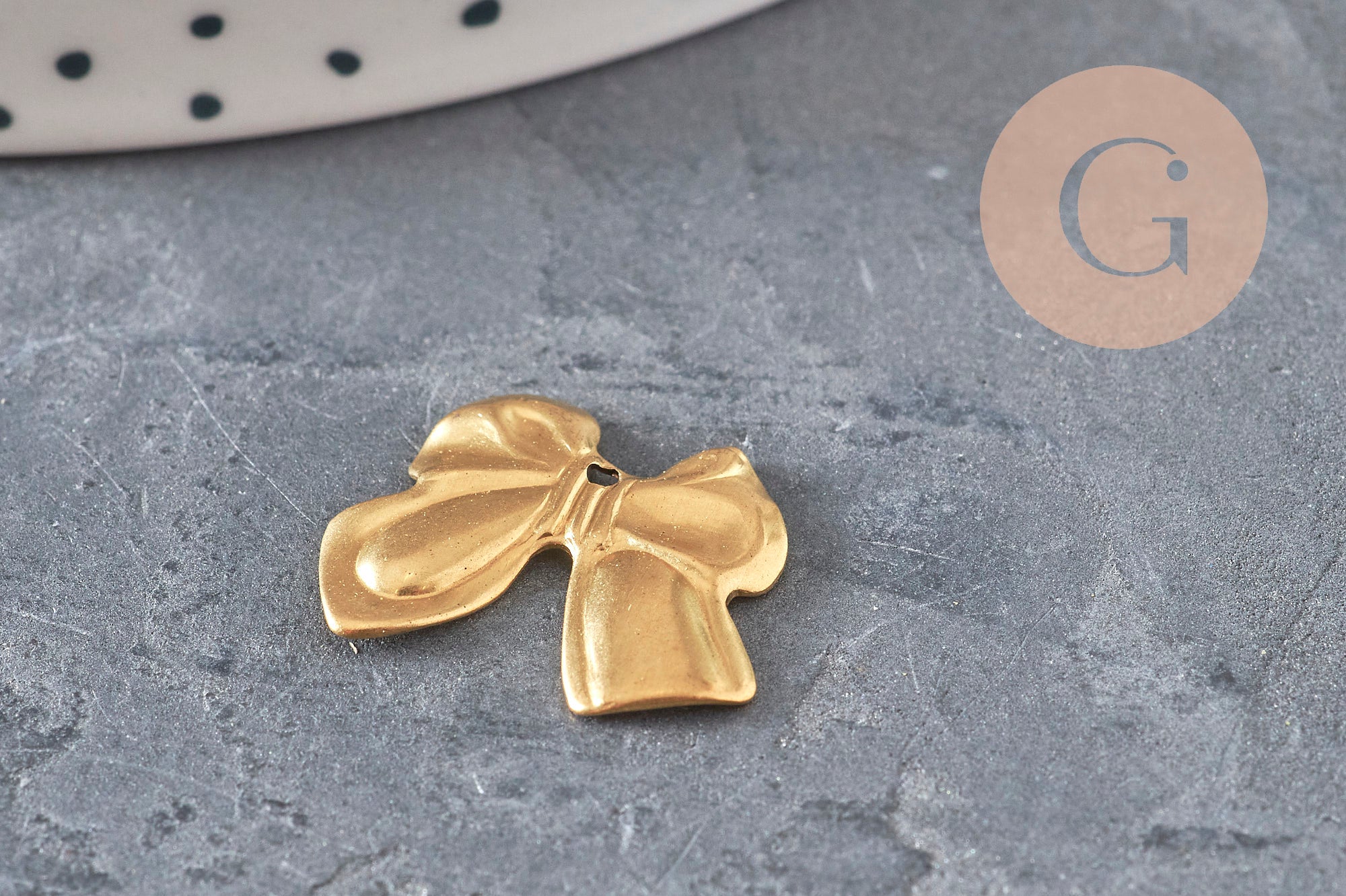 Gingerlily Pendentifs noeud papillon G10167 breloque laiton brut 17mm x1