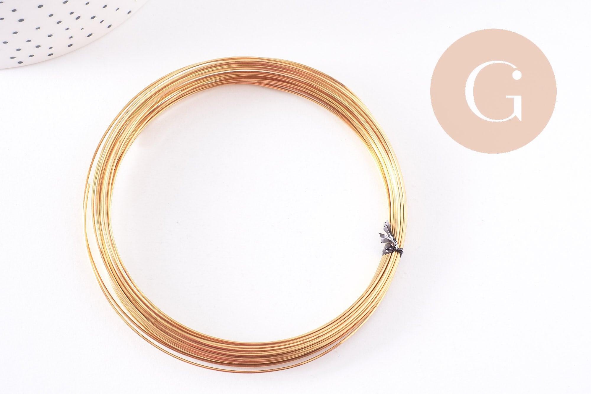 Gingerlily Cordons fils DIY G10687 fil laiton brut 0,8mm 1m