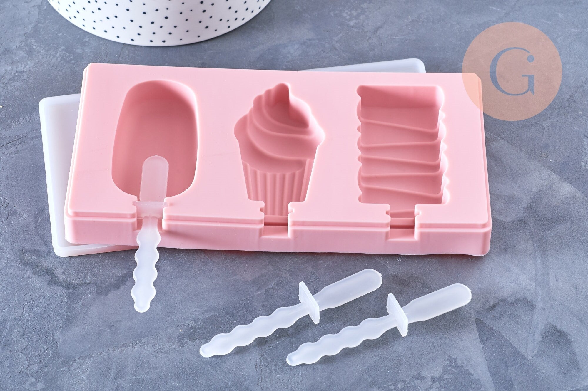 Gingerlily Pâte polymère moule silicone esquimaux rose 22cm G5107