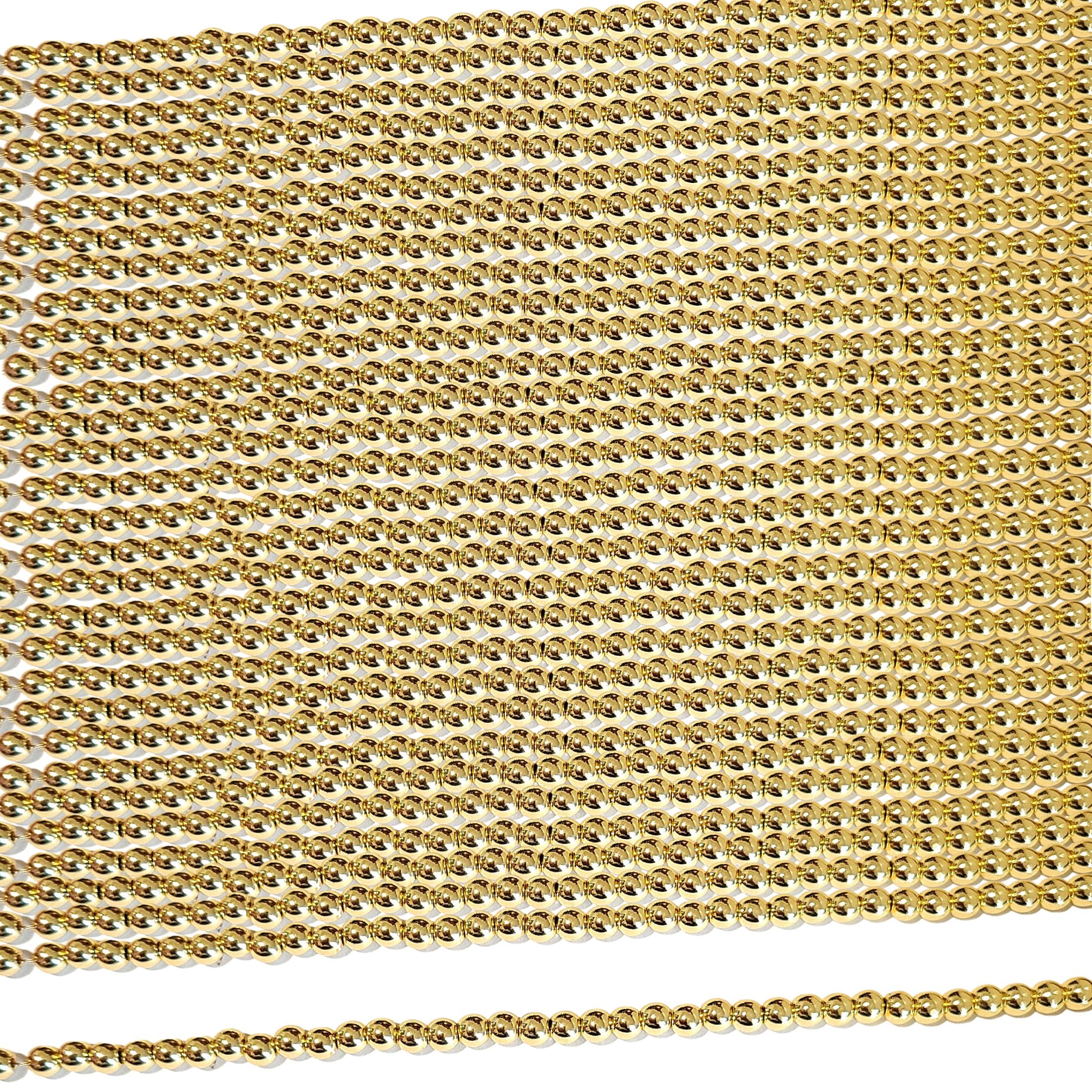 ARTSHOP Waterproof AP7D boules dorées 2mm sachet 50 hématite