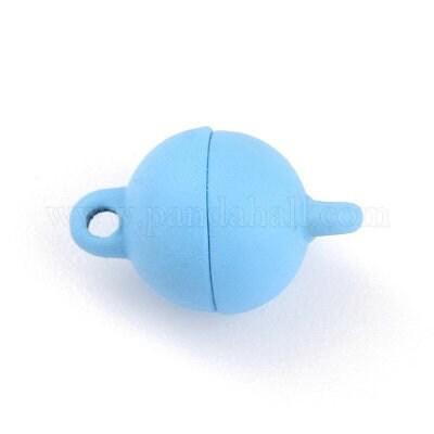 Gingerlily Fermoir Aimanté Zamac Bleu Boule 13mm x1