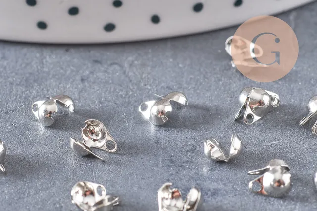 Gingerlily Apprêts Cache-noeud chaîne boule platine 3mm 1g
