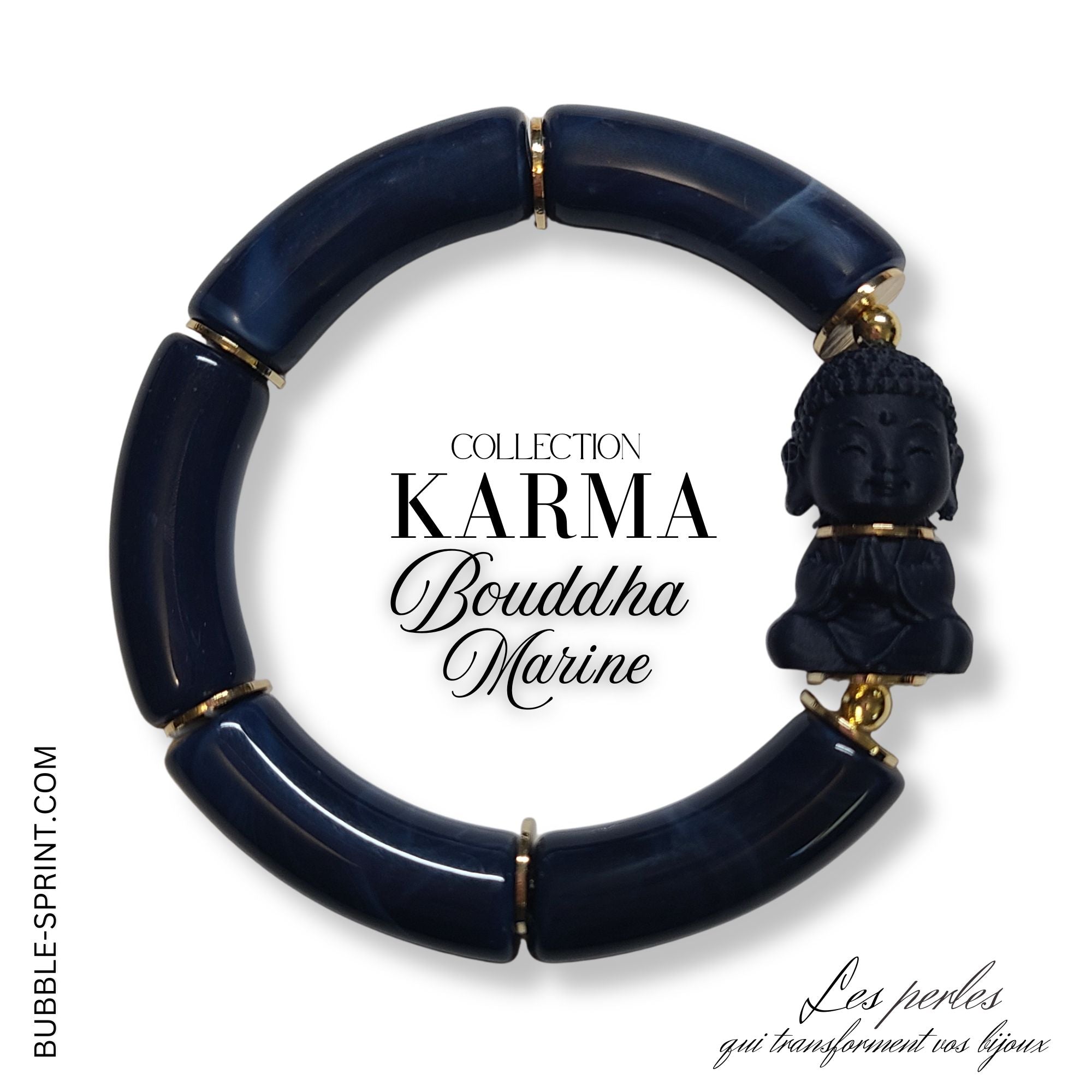 ARTSHOP Karma Bouddha Marine kit bracelet acrylique 5,5 cm