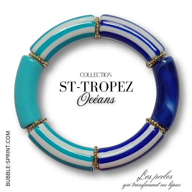 ARTSHOP St-Tropez Bracelet Océans Bleu Kit ou Monté