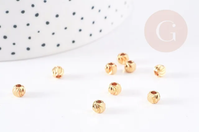 Gingerlily G9082 perles intercalaires laiton doré 5,5mm x10