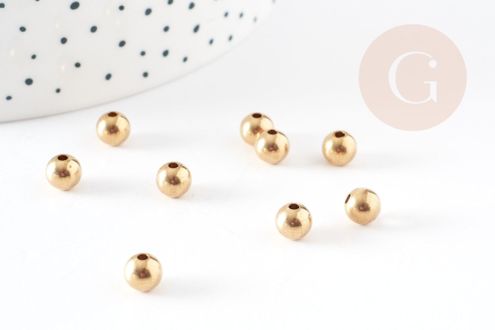 Gingerlily Perles pour bijoux DIY perle intercalaire G0179 doré x10