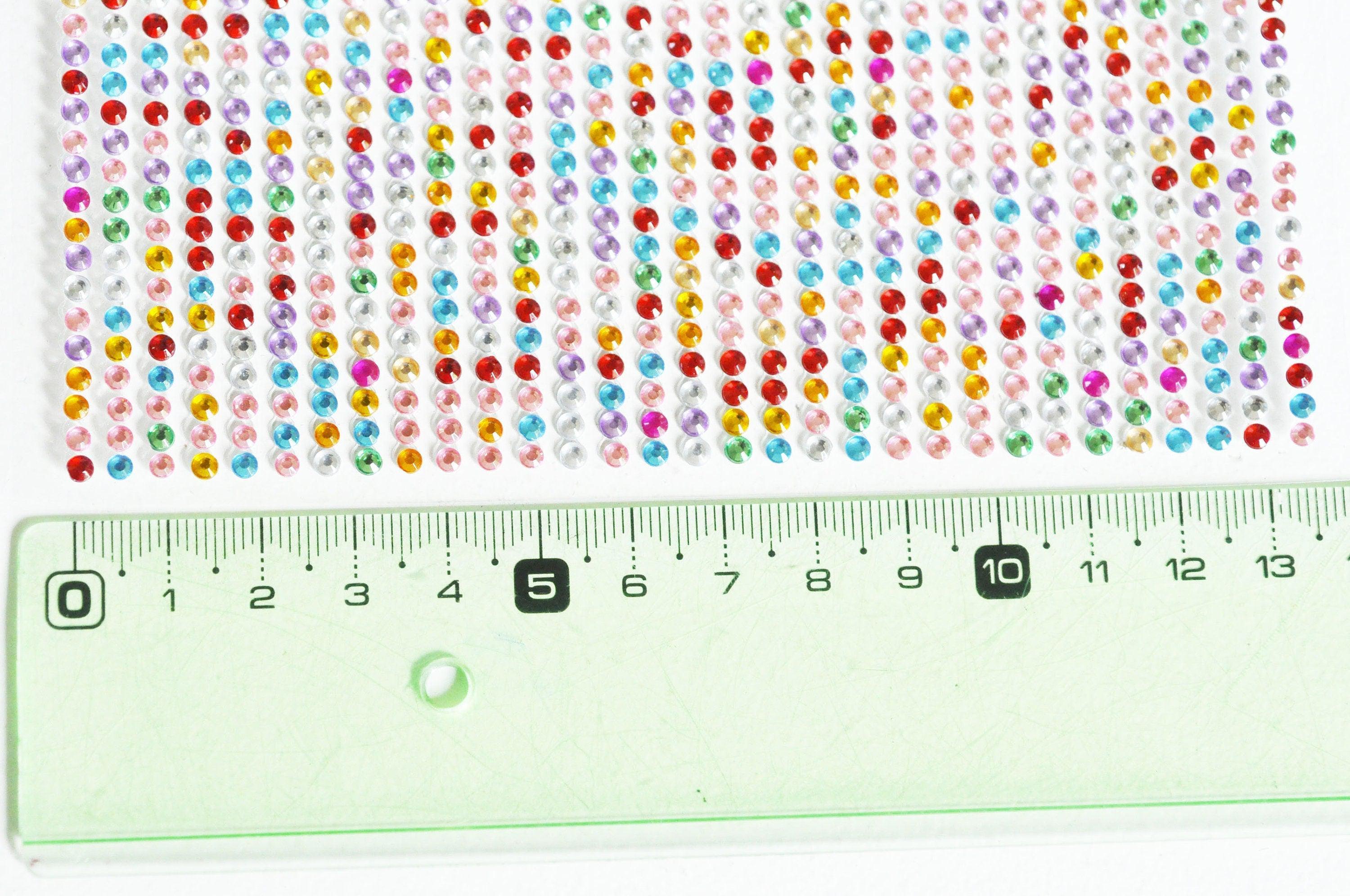 Gingerlily Loisirs strass adhésifs colorés 3x2mm feuille de 780