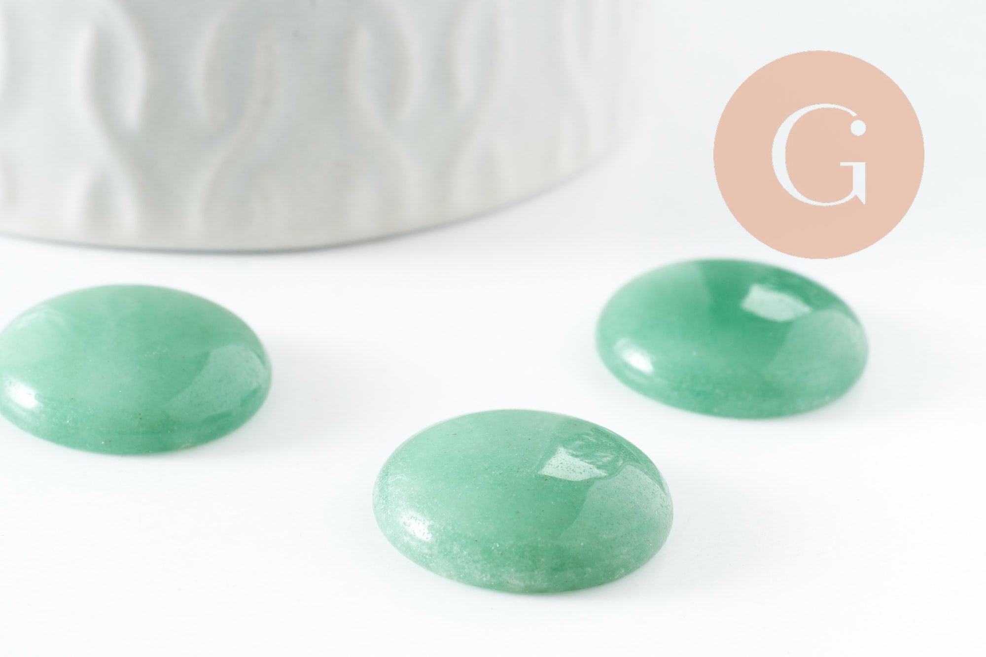Gingerlily Pierres Cabochon aventurine verte G9618 20mm