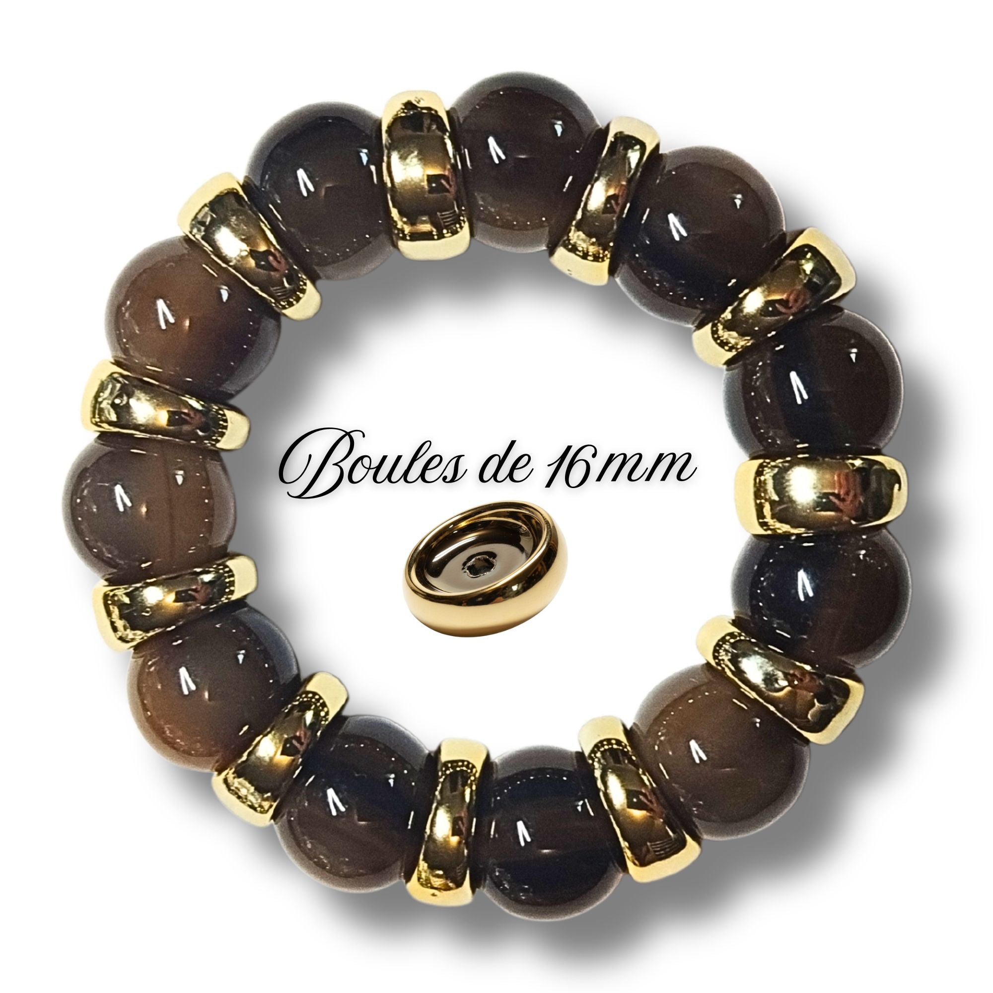 ARTSHOP Séparateurs CCB53 perles argent incurvé x10