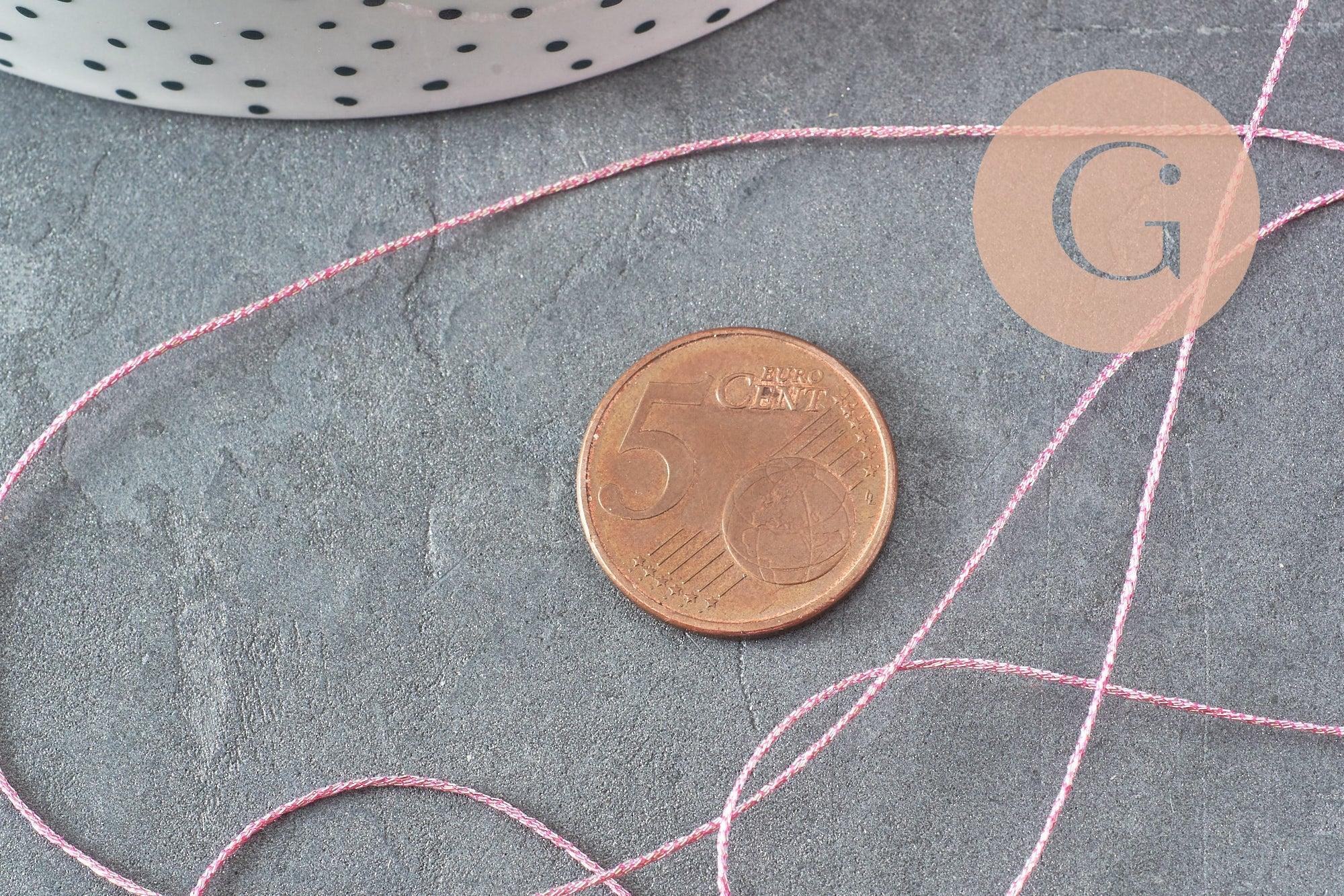 Gingerlily Fil Rose Irisé Métallisé 0.6mm 5 Mètres