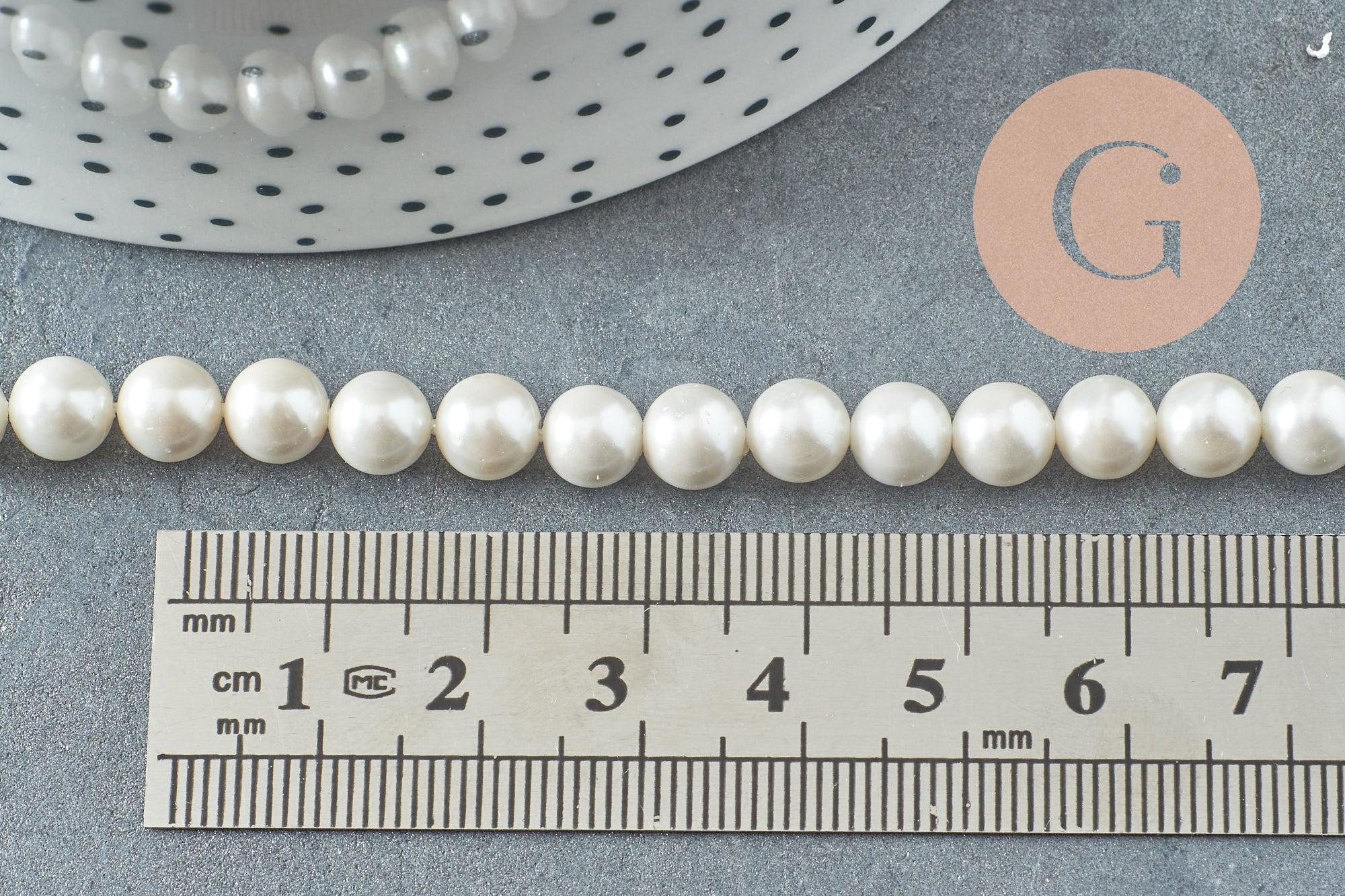 Gingerlily G10131 perles coquillage nacre 6mm fil 40cm