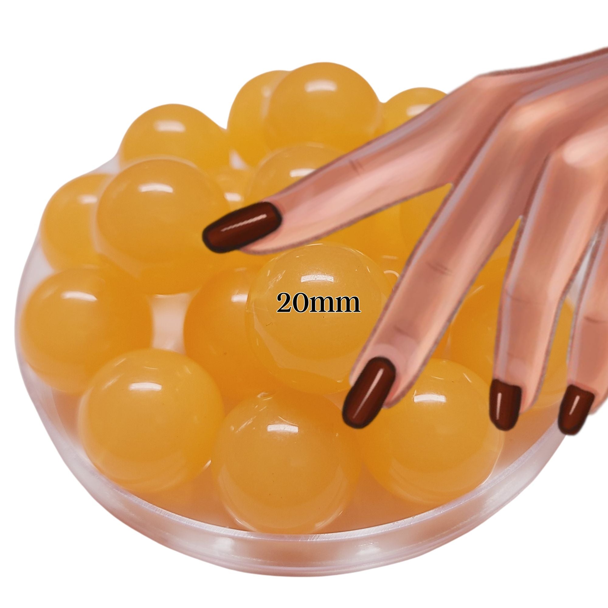 ARTSHOP Boules 20MM 22 boule acrylique sorbet mandarine x1