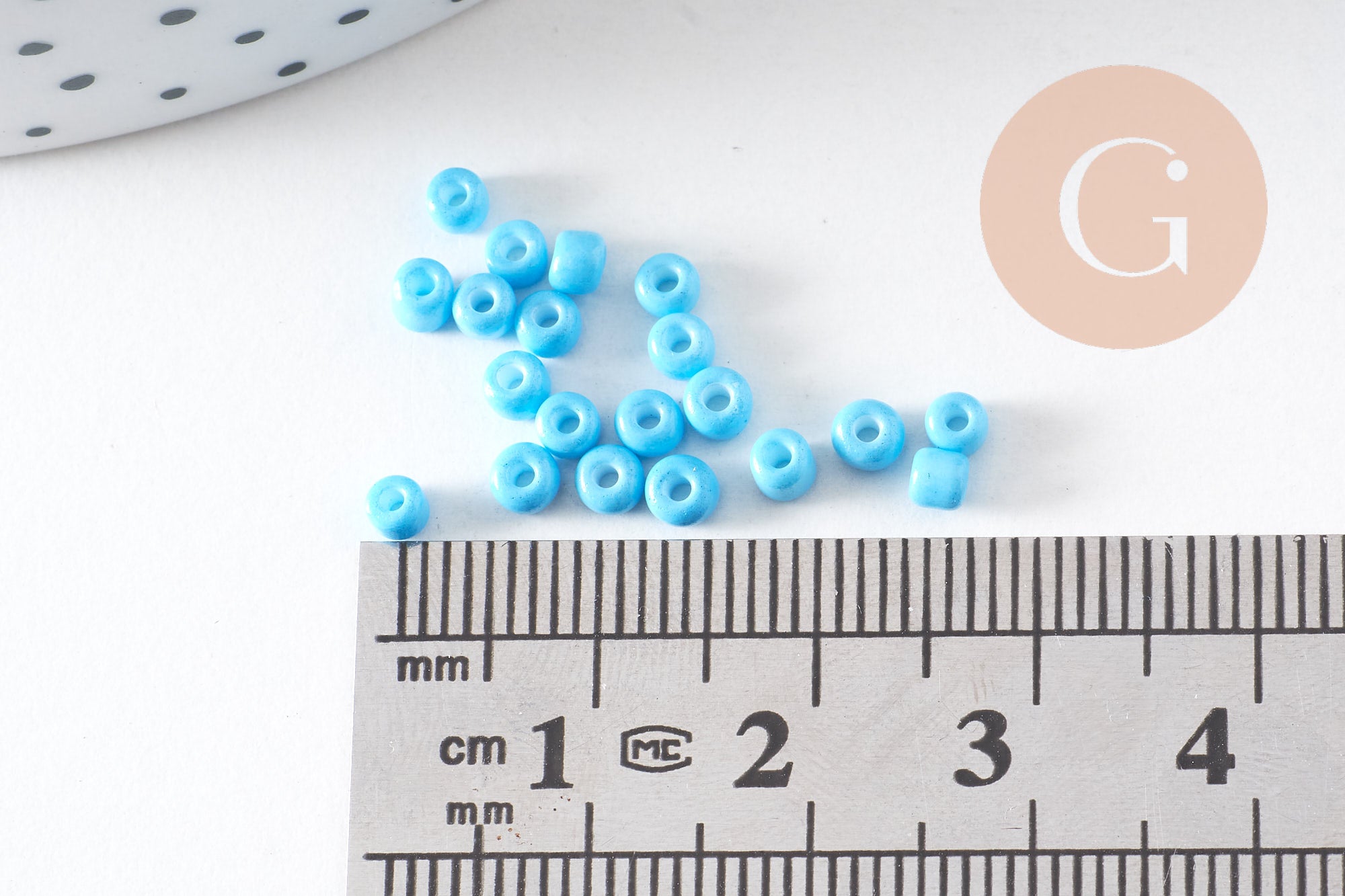 Gingerlily Perles G0183 Perles Rocaille Verre Turquoise 2,5mm 10g