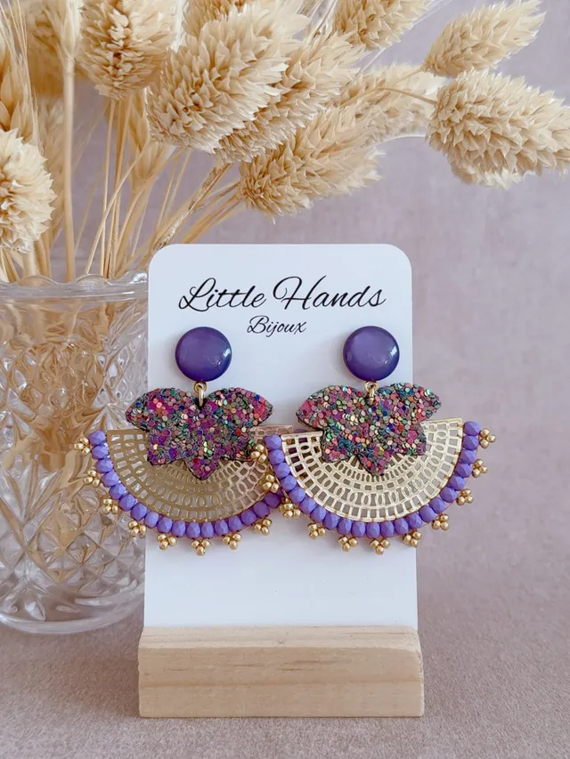 Little Hands Bijoux Aglaée boucles d’oreilles Iris