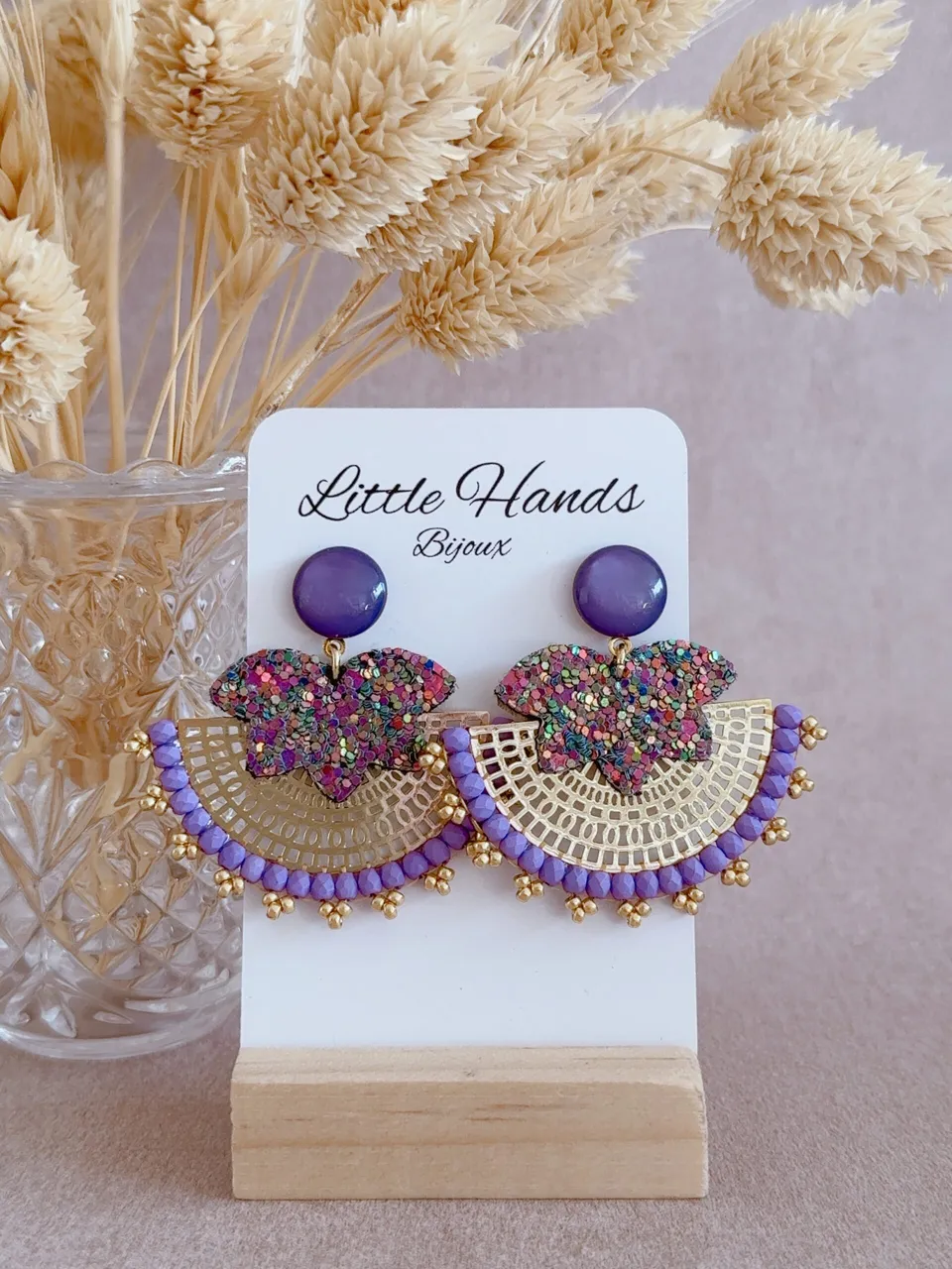 Little Hands Bijoux Aglaée boucles d’oreilles Iris