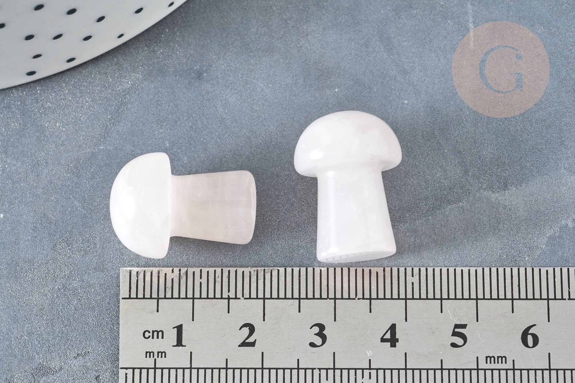 Gingerlily Pierres G7511 Champignon Quartz Rose 21mm x1