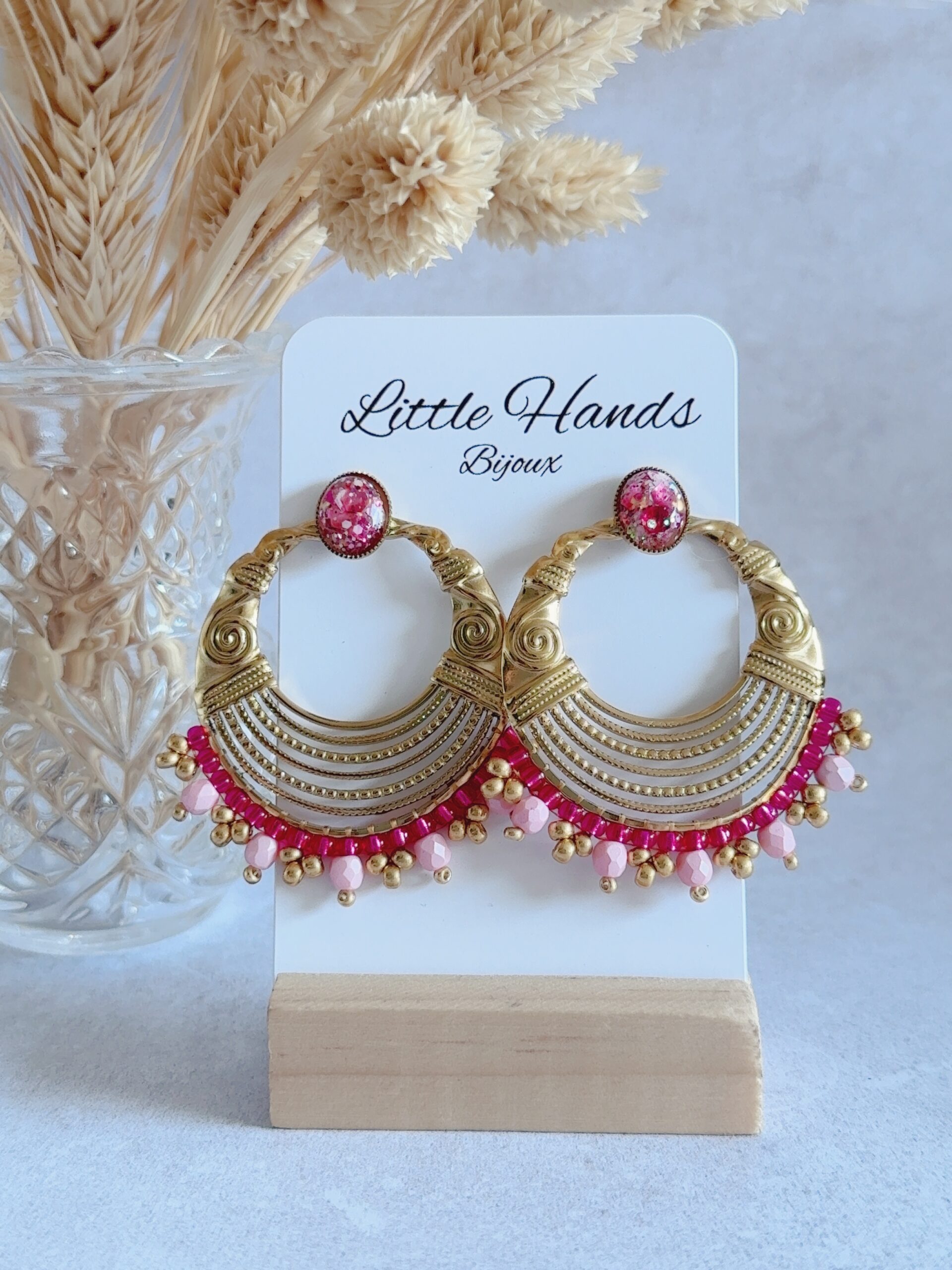 Little Hands Bijoux Sienna Pink Fever boucles d'oreilles rose