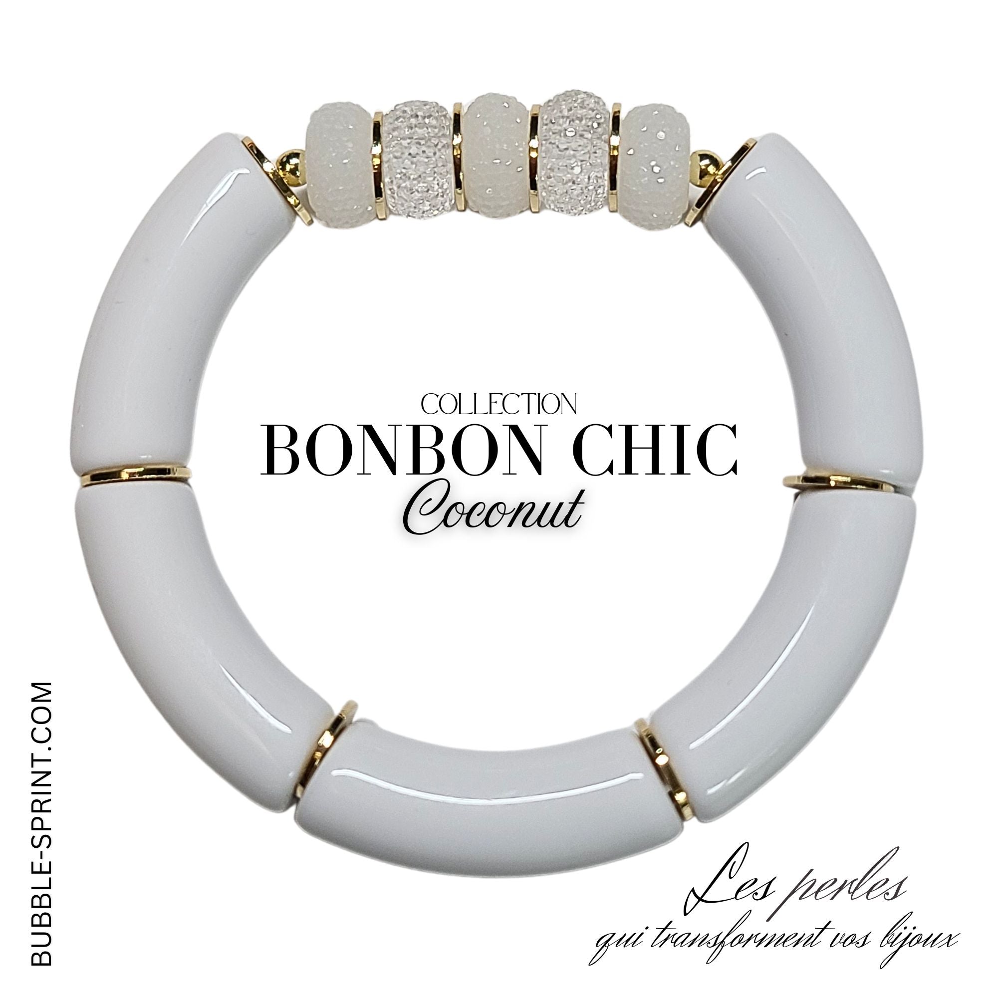 ARTSHOP Bonbon Chic bracelet coconut monté 5,5 cm