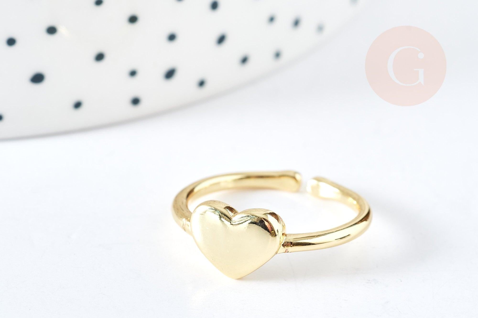 Gingerlily Apprêts Cœur G8442 bague réglable 18mm