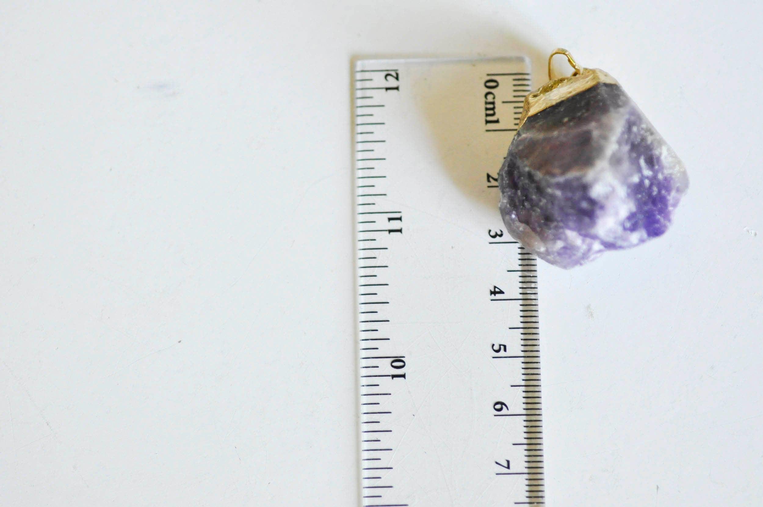 Gingerlily G832 pendentif pierre brute doré pointe x1