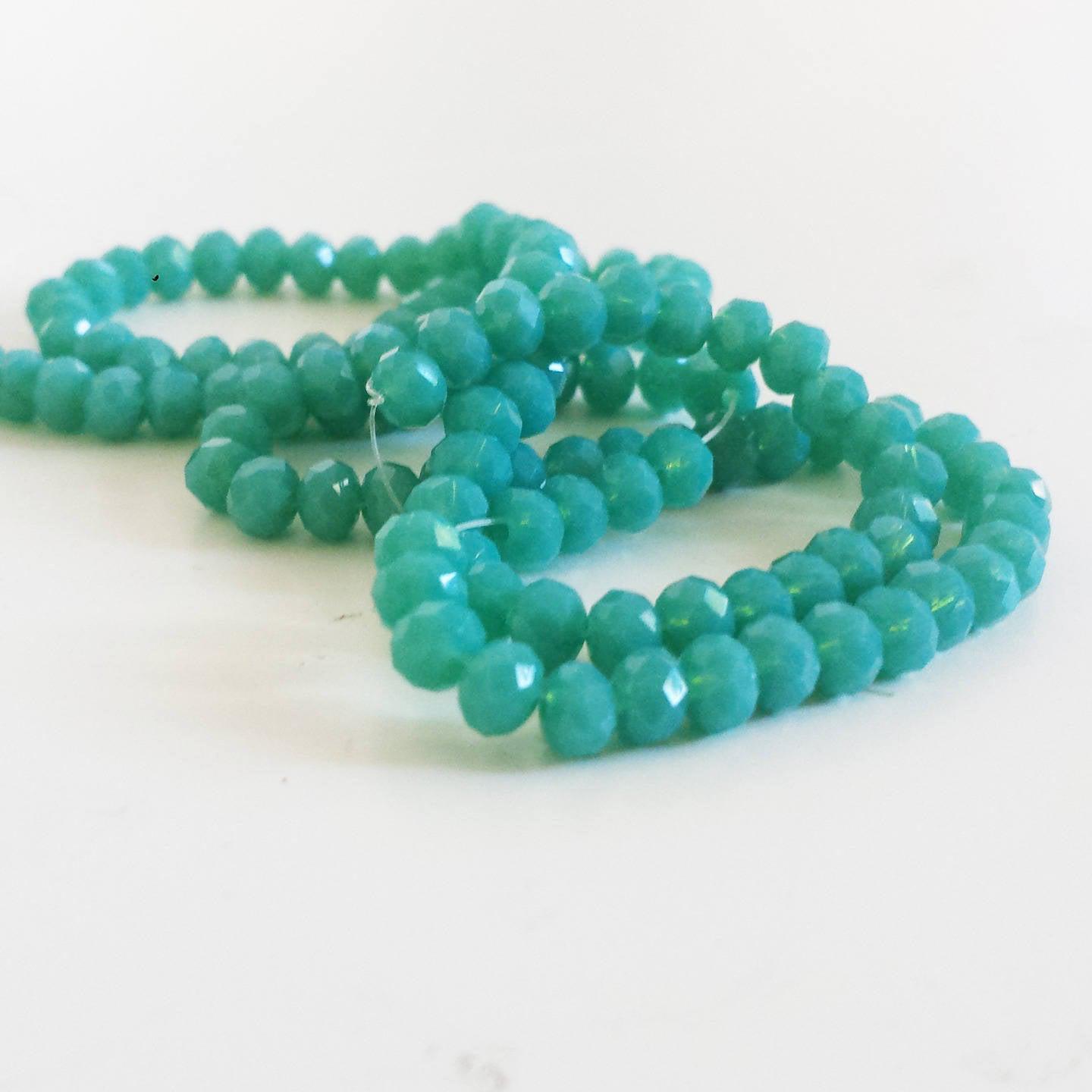 Gingerlily Perles cristal toupies vert 4x3 mm x20