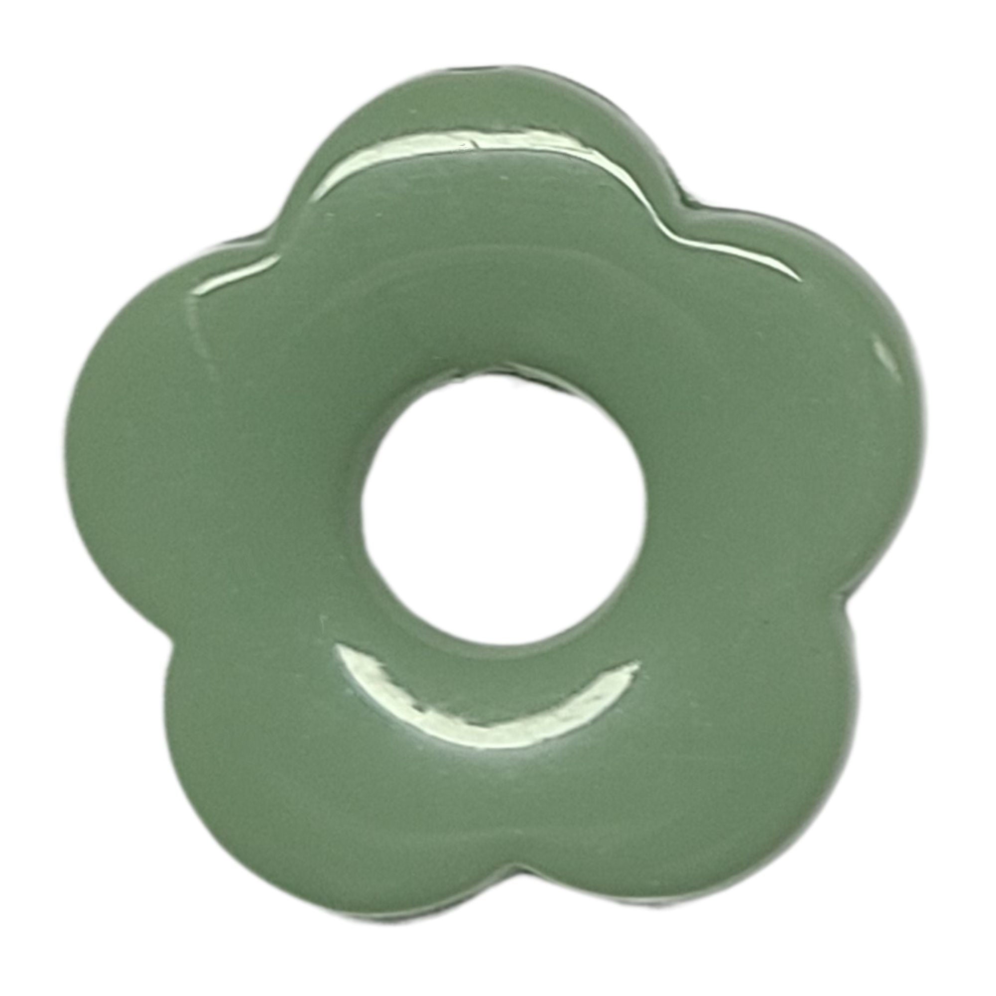 ARTSHOP Flower Capucine pendentif fleur vert militaire 27 mm x1