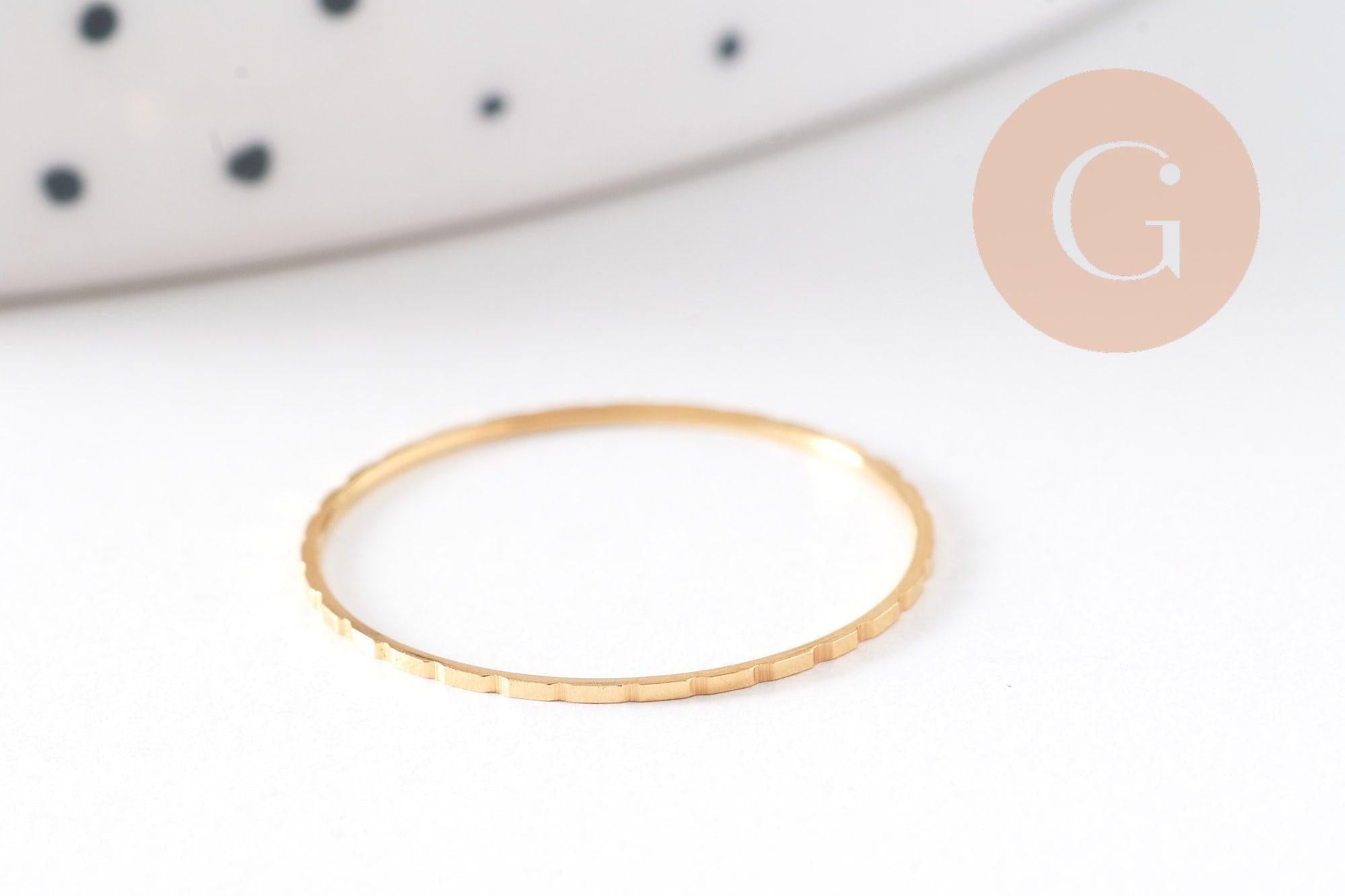 Gingerlily Accessoires G10499 bague fine dorée 1mm taille 7