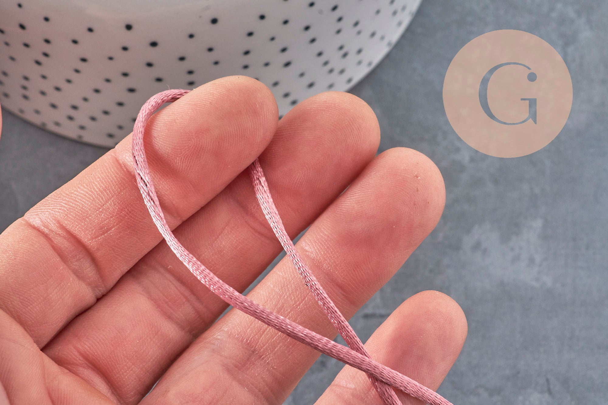 Gingerlily G11223 cordon queue de rat vieux rose 2mm x5m
