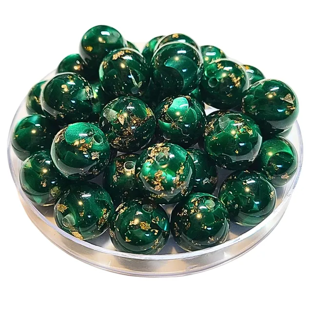 ARTSHOP Boules perle murano vert 16mm x15
