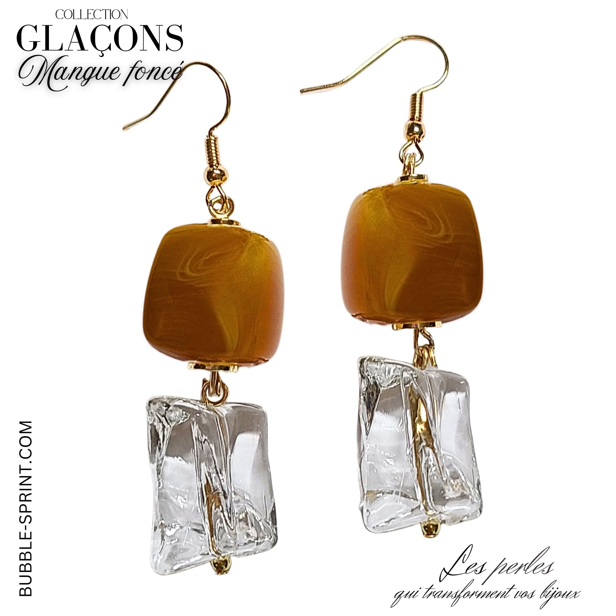 ARTSHOP Prêts-à-porter Glaçons boucles Mangue foncé kit