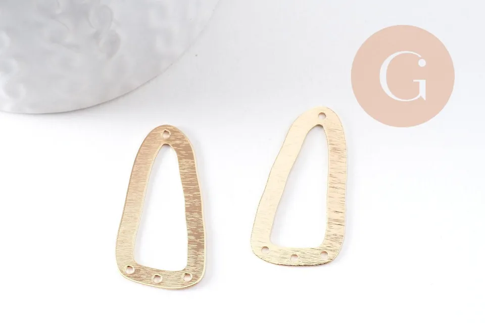 Gingerlily Apprêts connecteur triangle G10384 laiton doré 33mm x2