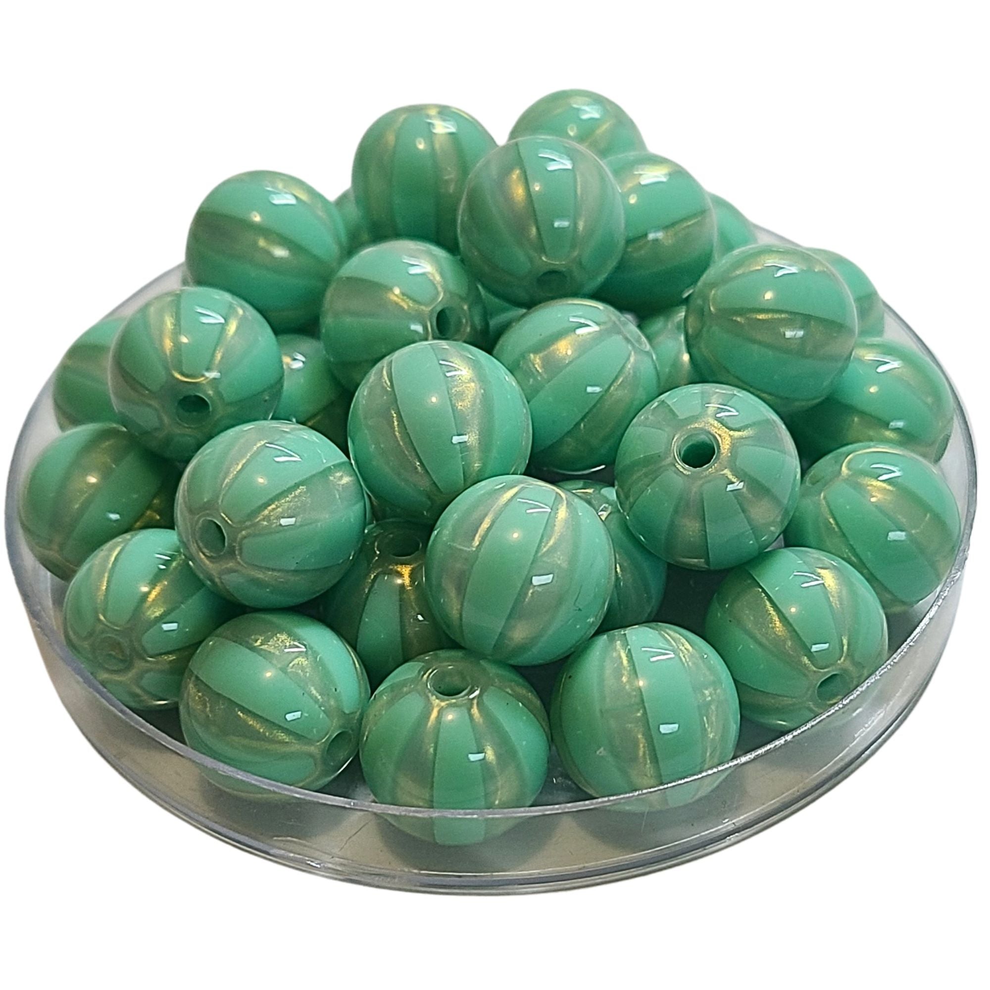 ARTSHOP 420 Boule Jade rayée irisée 16 mm x10