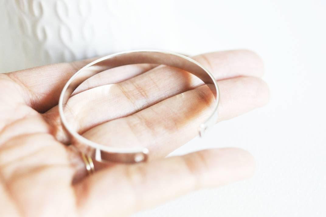 Gingerlily Accessoires Bracelet jonc réglable or blanc 56mm x1