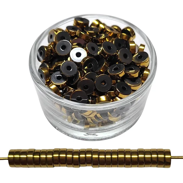 ARTSHOP Séparateurs HD-1 rondelle hématite dorée 6MM