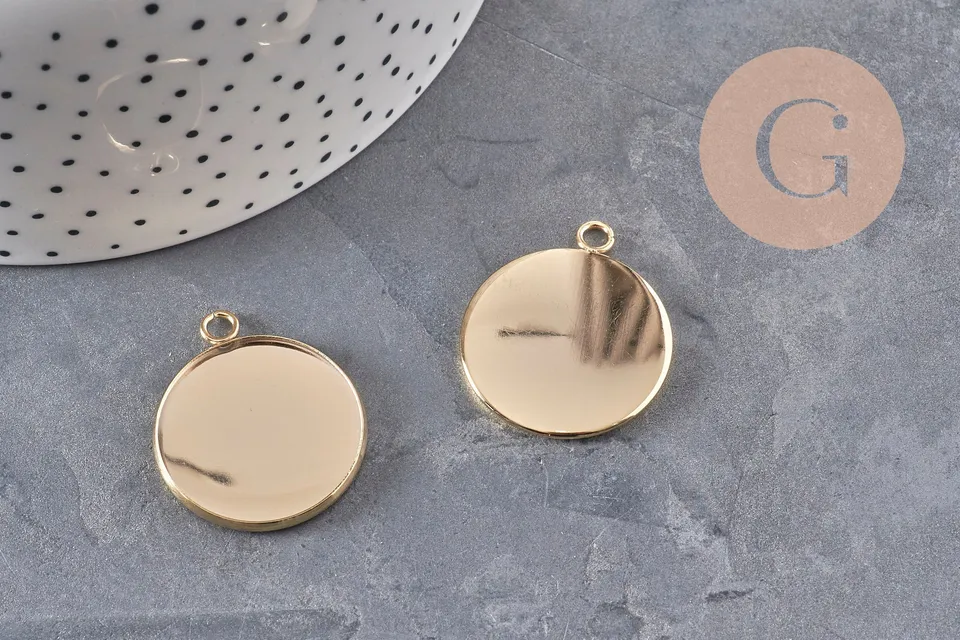 Gingerlily Pendentifs support G11124 25mm doré x1