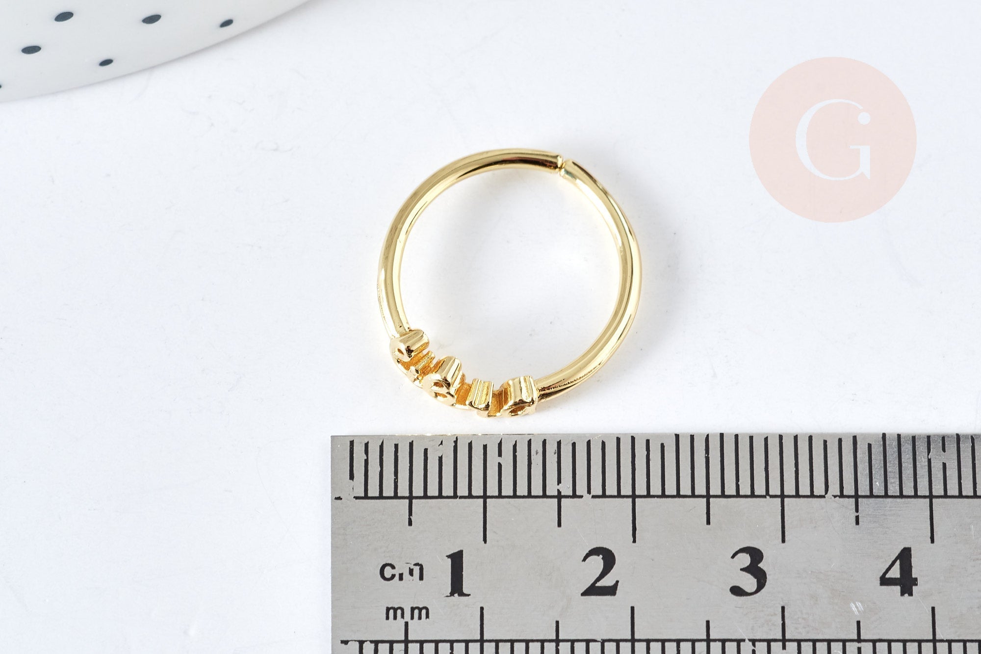 Gingerlily Bague Signe Astrologique Laiton Doré 17,5mm x1
