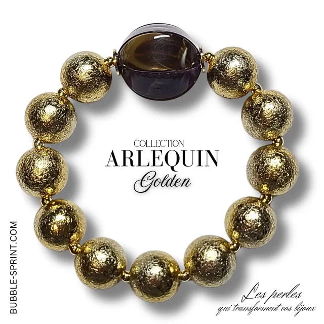 ARTSHOP Bijoux en KITS Arlequin Golden kit bracelet doré