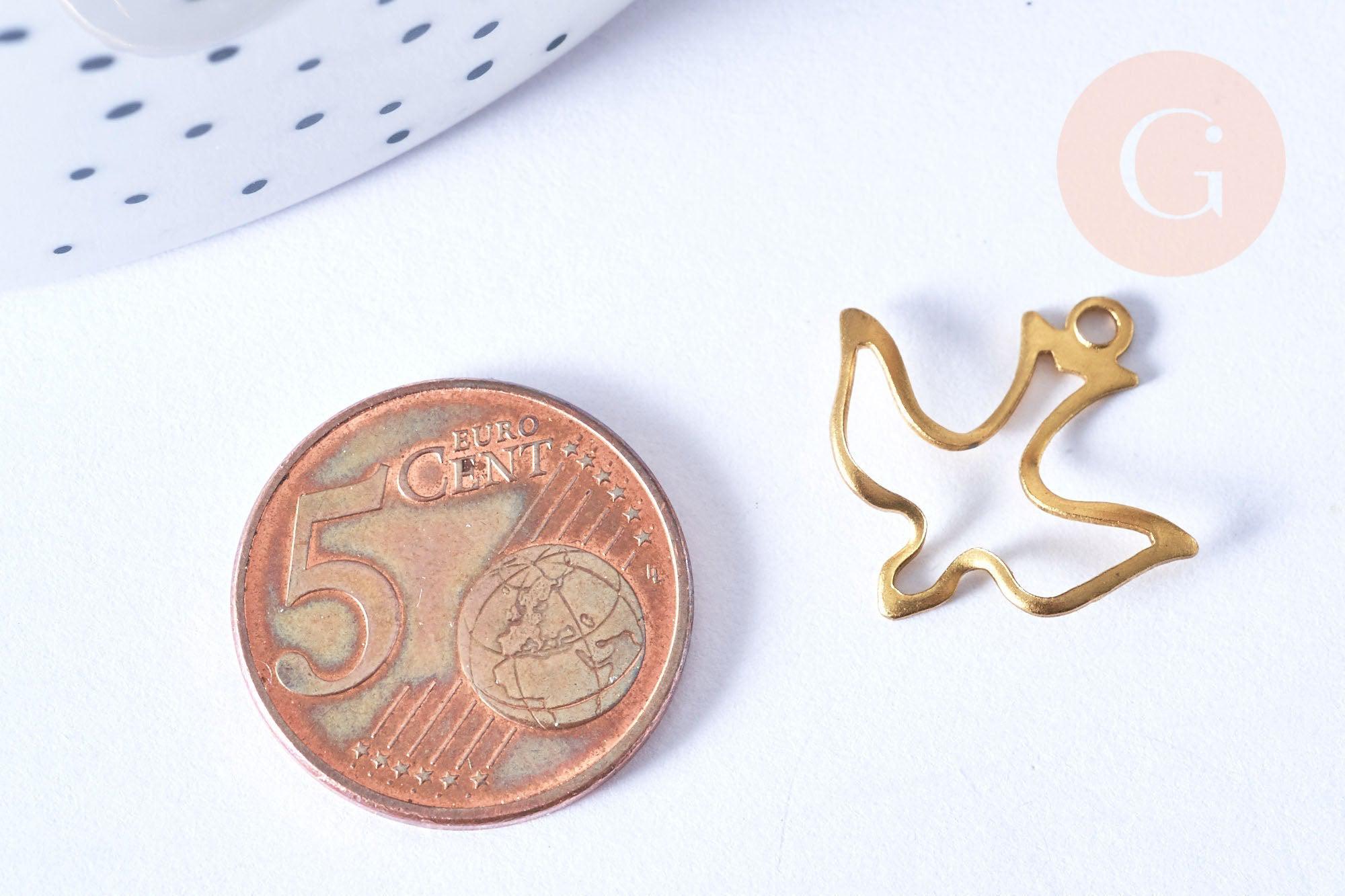 Gingerlily Pendentifs G6519 pendentif oiseau laiton brut x2
