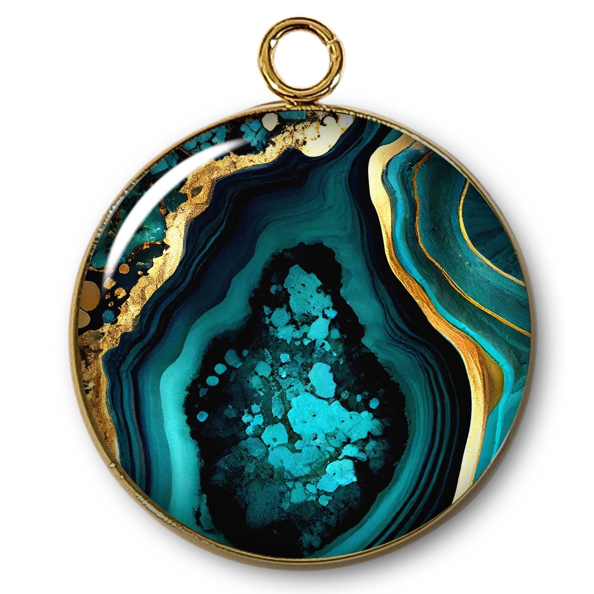 ARTSHOP 48 pendentif Intemporel abstrait doré x1