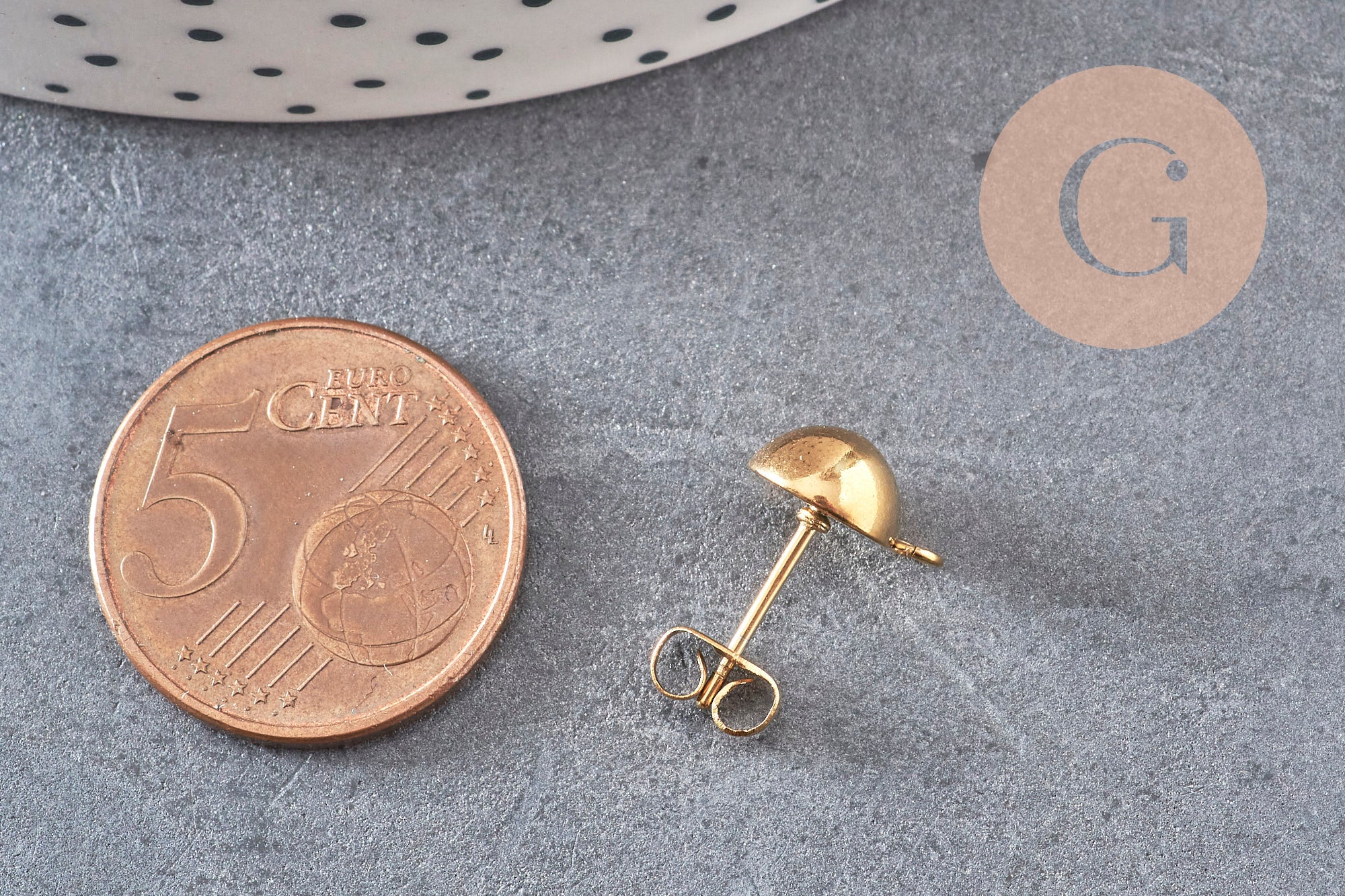 Gingerlily Clous puces G11019 boucles 8 mm doré la paire