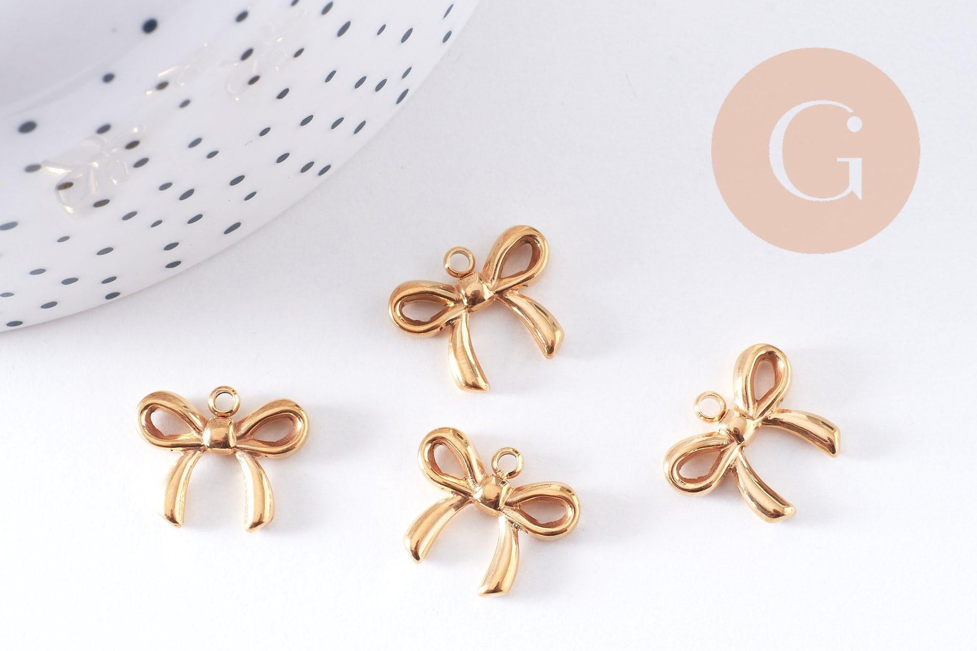 Gingerlily Pendentifs G10613 pendentif nœud doré 16mm