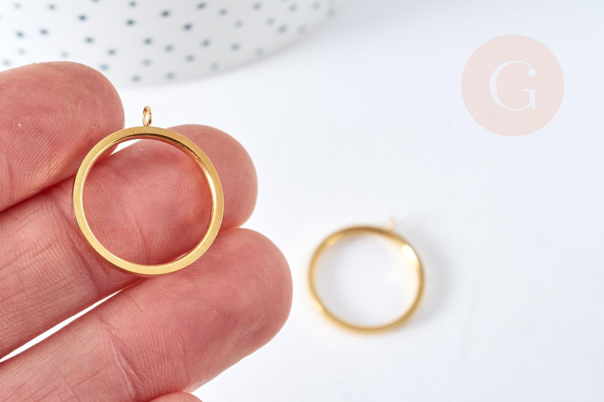 Gingerlily Apprêts DIY G8444 support bague doré acier 17,3mm