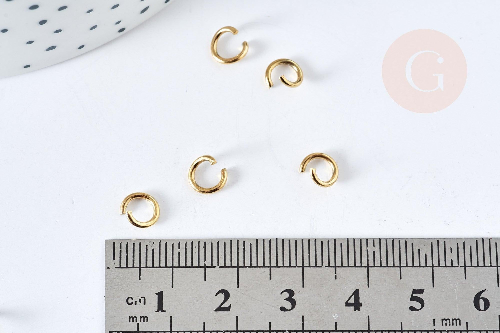Gingerlily Apprêts G8478 anneaux jonction doré 6x1mm x50