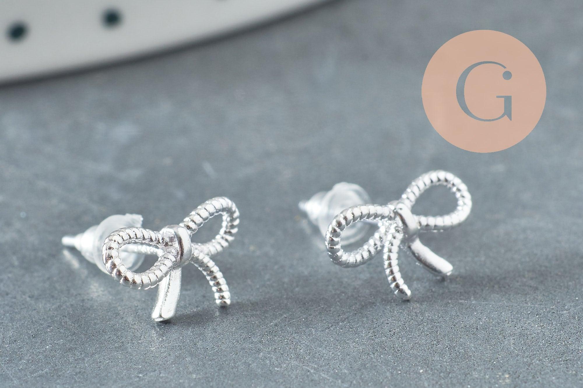 Gingerlily G9250 puces feuille ginkgo argent 925 paire