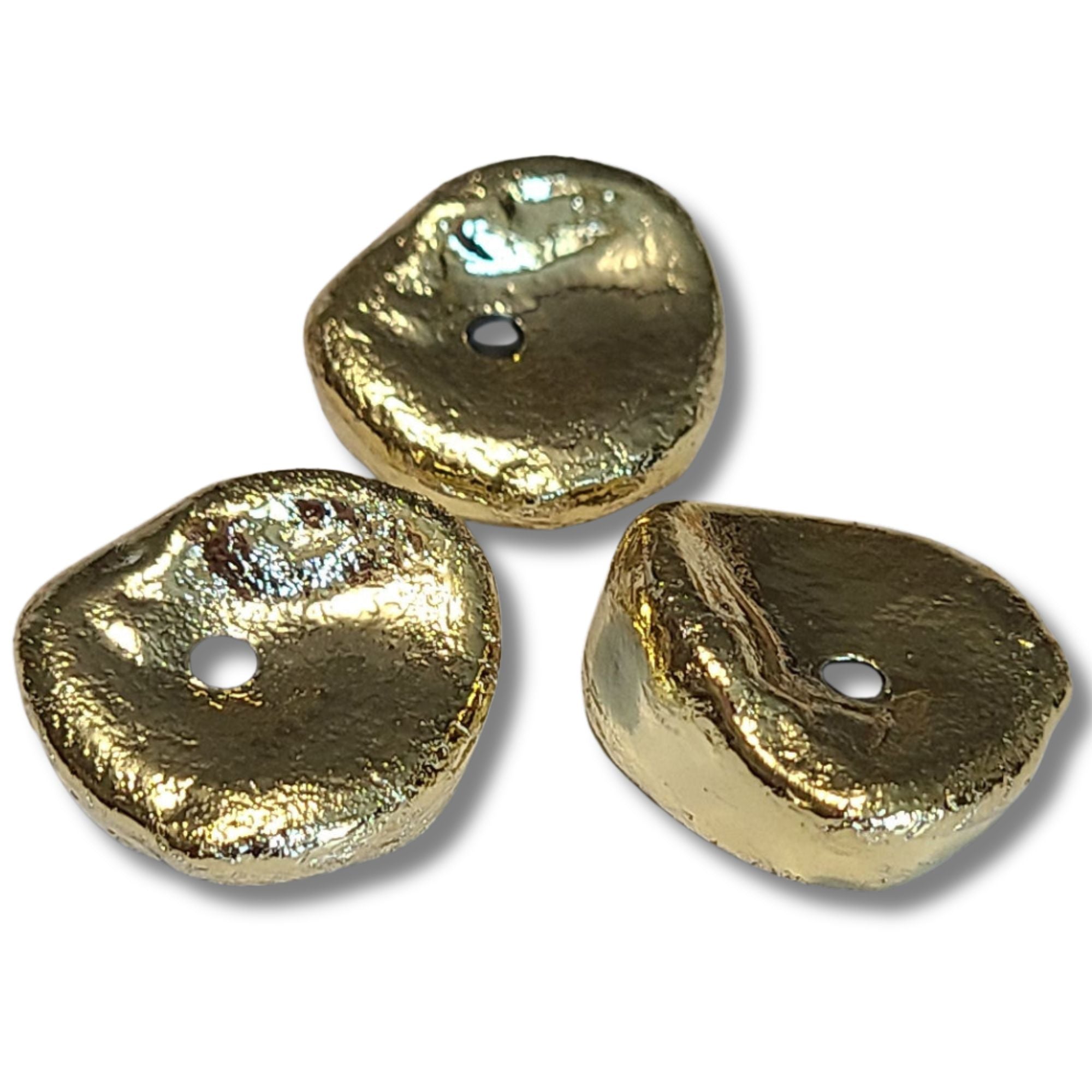 ARTSHOP CCB82D perle galet doré 18x21 mm x1 perle